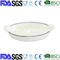 Customized Color Enamel Oval Cast Iron Baking Dish Gratin